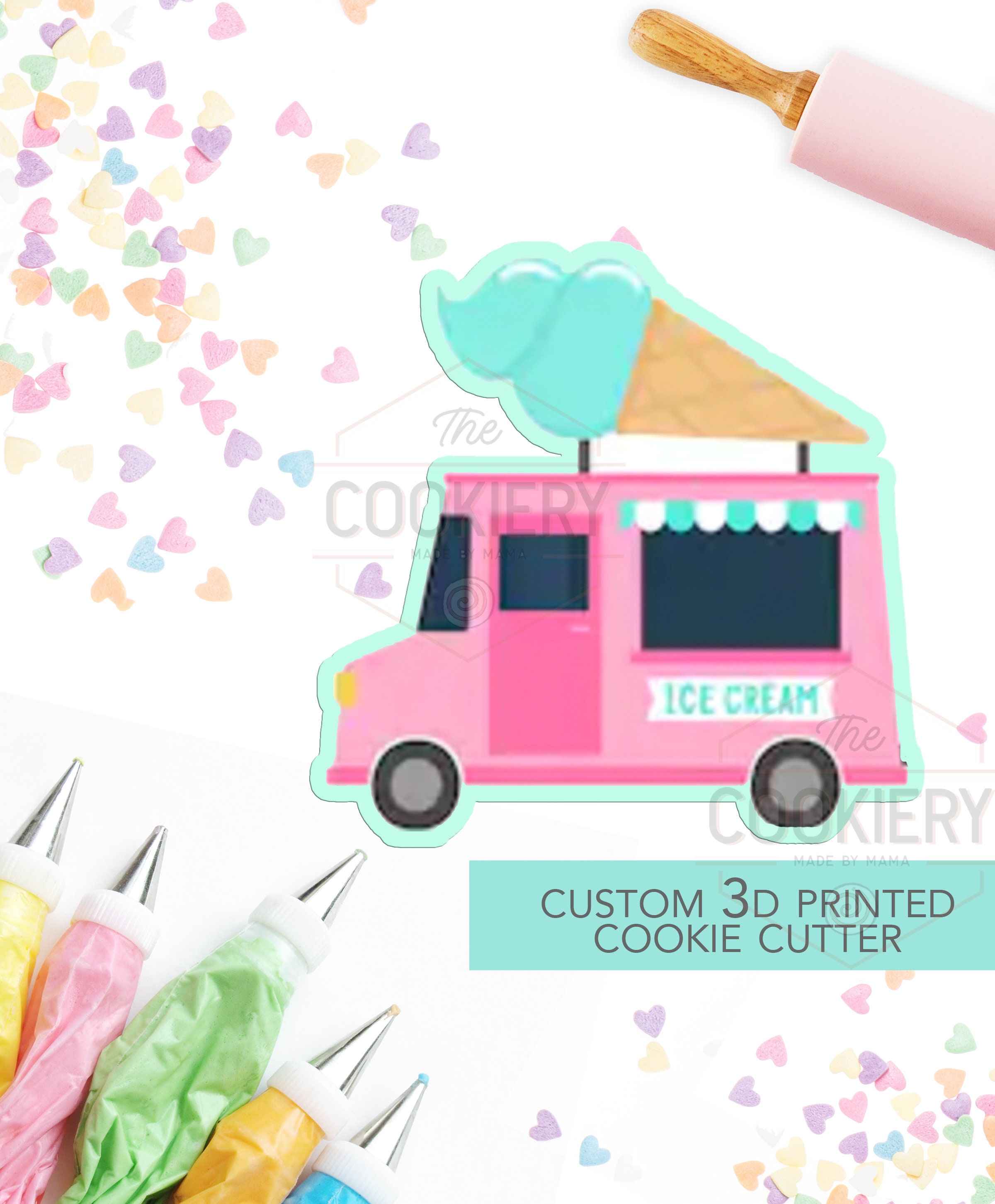 Ice Cream Truck Cookie Cutter Food Truck Cookie Cutter 3D Etsy