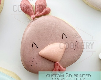 Cortador de galletas con forma de cabeza de pollo - Tema de mercado agrícola - Cortador de galletas impreso en 3D - TCK42129