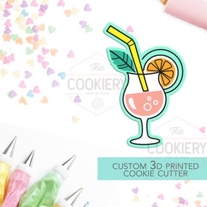 Cocktail Drink Cookie Cutter - Beach Drink Cookie Cutter - 3D Printed Cookie Cutter - TCK22123
