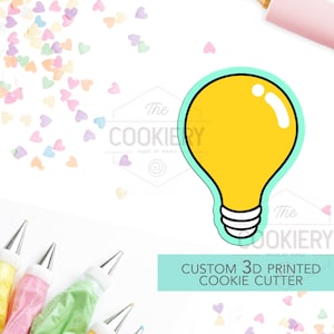Light bulb Cookie Cutter - LightBulb Cookie Cutter - 3D Printed Cookie Cutter - TCK58120