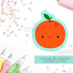 Cortador de biscoitos de frutas laranja - Cortador de biscoitos de frutas - Cortador de biscoitos impresso em 3D - TCK22143