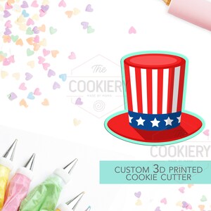 Uncle Sam&#39;s Hat Cookie Cutter - Fourth of July 3D Printed Cookie Cutter - TCK74124