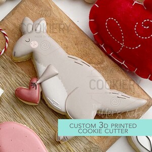Wallaby You&#39;re my Walla-bae  Cookie Cutter- Valentine&#39;s Day Cookie Cutter -  3D Printed Cutter - TCK88338