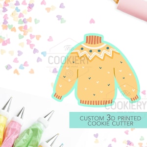 Fall Turtleneck Sweater Cookie Cutter - Christmas Sweater Cookie Cutter - Autumn Sweater - 3D Printed Cookie Cutter - TCK72123