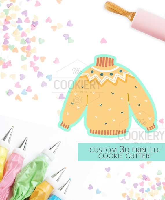 Fall Turtleneck Sweater Cookie Cutter Christmas Sweater Cookie