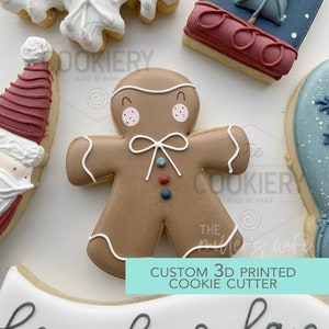 Cortador de Biscoitos em Formato de Homem de Gengibre - Cortador de Biscoitos de Natal - Cortador de Biscoitos Impresso em 3D - TCK87194