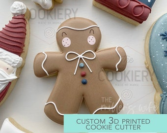 Gingerbread Man Cookie Cutter - Christmas Cookie Cutter   - 3D Printed Cookie Cutter - TCK87194