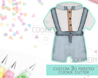 Little boy Romper Cookie Cutter - Baby Shower Cookie Cutter  - 3D Printed Cookie Cutter - TCK32140