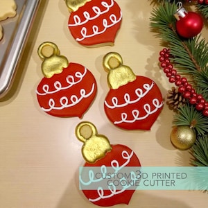 Cortador de galletas con forma de adorno navideño - Cortador de galletas navideño de invierno - Cortador de galletas impreso en 3D - TCK84221