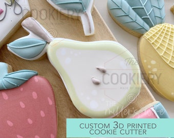 Cortador de galletas con forma de pera - Cortador de galletas de verano tropical - Cortador de galletas impreso en 3D - TCK25116