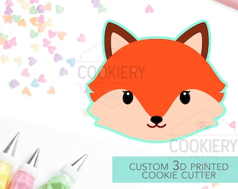 Fox Face Cookie Cutter -  Cute Fox Cookie Cutter - 3D Printed Cookie Cutter - TCK28114