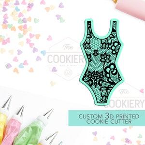 Bodysuit Lingerie Cookie Cutter - Bachelorette Party Cookie Cutter  - 3D Printed Cookie Cutter - TCK26115