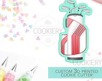 Golf Bag with Clubs Cookie Cutter - Father's Day Cookie Cutter - Sports Cookie Cutter -  3D Printed Cookie Cutter - TCK64116