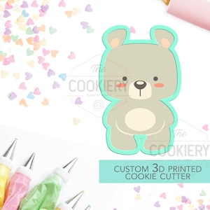 Teddy Bear Cookie Cutter - Baby Bear Cookie,  Baby Shower Cookie - 3D Printed Cookie Cutter - TCK32112