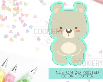 Teddybär-Ausstechform - Babybär-Plätzchen, Baby-Dusche-Plätzchen - 3D Gedruckter Ausstechform - TCK32112