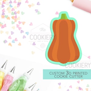 Pumpkin Cookie Cutter - Tall Pumpkin - Thanksgiving Cookie Cutter -  Halloween Cutter - 3D Printed Cookie Cutter - TCK22171