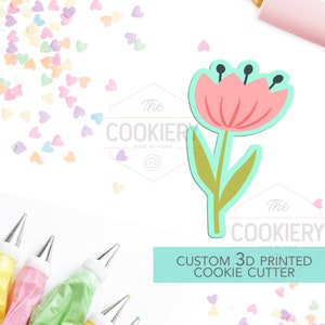 Tulip Cookie Cutter -  Easter Flower Cookie Cutter - Spring Flowers - 3D Printed Cookie Cutter - TCK12136
