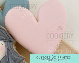 Heart Cookie Cutter- Valentine&#39;s Day Cookie Cutter -  3D Printed Cutter - TCK47139