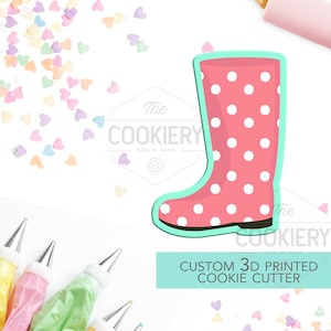 Wellington Boots Cookie Cutter, Rain Boots Cookie Cutter - 3D Printed Cookie Cutter - TCK58112