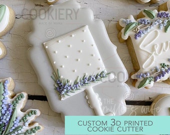 Cortador de galletas con forma de placa - Cortador con marco vintage - Cortador de galletas impreso en 3D - TCK36102