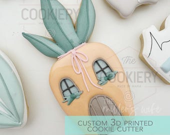 Carrot House Cookie Cutter - Easter Cookie Cutter - 3D Printed Cookie Cutter - TCK12159