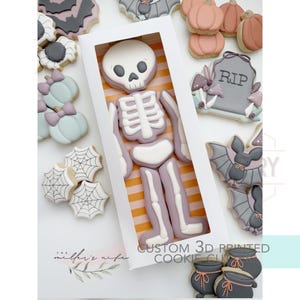 Build a Skeleton Cookie Cutter Set  - Platter Cookie cutter Halloween 3D Printed Cookie Cutter - TCK24165 - Set of 5 cutters