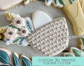 Bag with Flowers Cookie Cutter - Gardening  Cookie Cutter -   Spring Cookie Cutter - 3D Printed Cookie Cutter - TCK85177