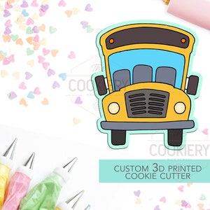 Schoolbus Cookie Cutter - Schoolbus Gele Cookie Cutter - Back to School - 3D Geprinte Cookie Cutter - TCK52115