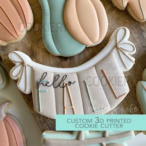 Fall Bunting Banner Cookie Cutter - Fall and Thanksgiving - Cookie Cutter -  3D Printed Cookie Cutter - TCK88279