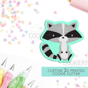 Raccoon Cutter - Raccoon Cookie Cutter - Woodland Animals - Lumberjack Cookie  - 3D Printed Cookie Cutter - TCK28109