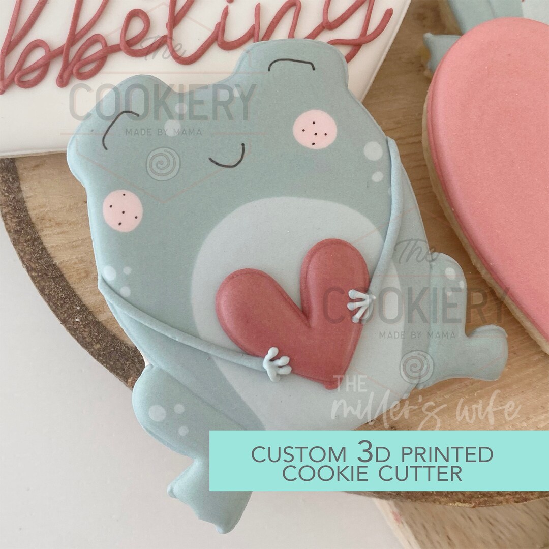 Frog You're Ribbeting Valentine's Day Cookie Cutter - 3D Printed Cutter ...