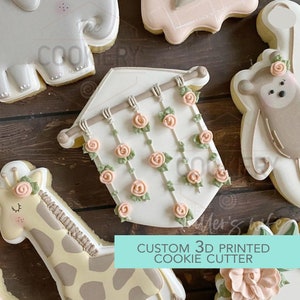 Hanging Banner Flag Cookie Cutter -  Cookie Cutter Banner  - 3D Printed Cookie Cutter - TCK36183