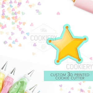 Sherriff Badge Cookie Cutter - Sheriff Star - Western Theme Cutter -  3D Printed Cookie Cutter - TCK81106