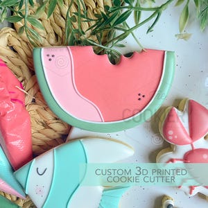 Cortador de galletas de sandía - Cortador de frutas de verano - Cortador "One in a Melon" - Cortador de galletas impreso en 3D - TCK22106