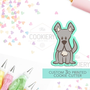 Dog Cookie Cutter -  Furry Dog Breed Cookie Cutter - 3D Printed Cookie Cutter - TCK34123