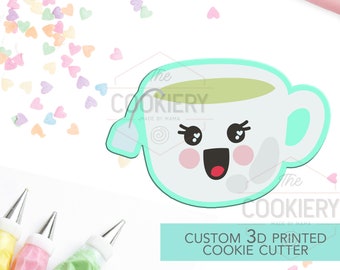 Cup of Tea Cookie Cutter - Teacup Cookie Cutter -  3D Printed Cookie Cutter - TCK22160