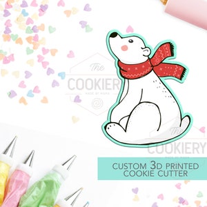 Sitting Polar Bear Cookie Cutter - Christmas Cookie Cutter - Winter Cutter -   3D Printed Cookie Cutter - TCK87126
