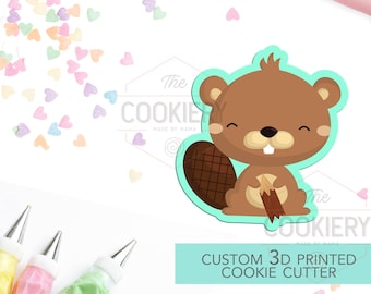 Beaver Cookie Cutter - Cute Beaver Cutter  - 3D Printed Cookie Cutter - TCK74108