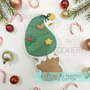 Cortador de galletas de árbol de Navidad de arpillera - Cortador de galletas de Navidad de invierno - Cortador de galletas impreso en 3D - TCK84214