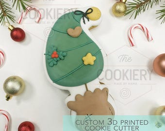 Burlap Christmas Tree Cookie Cutter - Winter Christmas Cookie Cutter -  3D Printed Cookie Cutter - TCK84214
