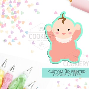Baby Cookie Cutter - Baby Sitting,  Baby Shower Cookie - 3D Printed Cookie Cutter - TCK32115