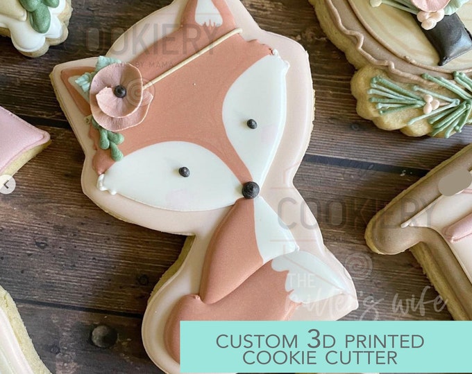 Woodland Bunny Cookie Cutter Forest Animals Cookie Cutter Etsy