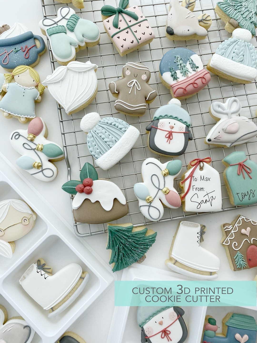 Mini Christmas Cookie Cutter Set Cookie Cutters Christmas Mini Advent Calendar Cutters 3D Printed Cookie Cutter TCK87200 Set of 32 Etsy UK