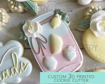 Mason Jar with Flowers Cookie Cutter, Mason Jar Cookie Cutter - 3D Printed Cookie Cutter - TCK48116