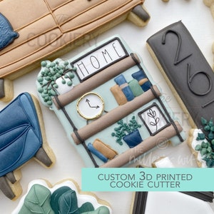 Bookshelf Cookie Cutter - Housewarming Cookie Cutter -  3D Printed Cookie Cutter - TCK58145