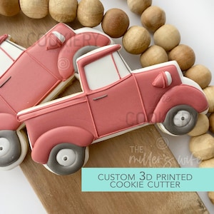 Pickup Truck Cookie Cutter - Farming Cookie Cutter - Vintage Pickup Truck -  3D Printed Cookie Cutter - TCK85134