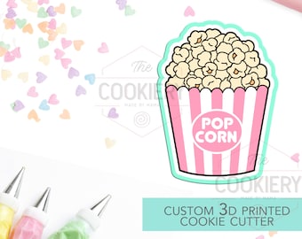 Bucket of Popcorn Cookie Cutter - Popcorn Cookie - 3D Printed Cookie Cutter - TCK22130