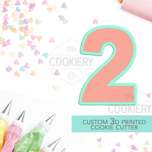 Block Number Two Cookie Cutter - Number 2 Cookie Cutter -  TCK46151