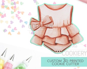 Baby Romper Cookie Cutter - Baby Shower Cookie Cutter  - 3D Printed Cookie Cutter - TCK32142