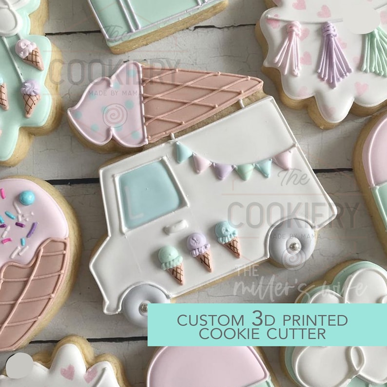 Ice Cream Truck Cookie Cutter Food Truck Cookie Cutter 3D Etsy